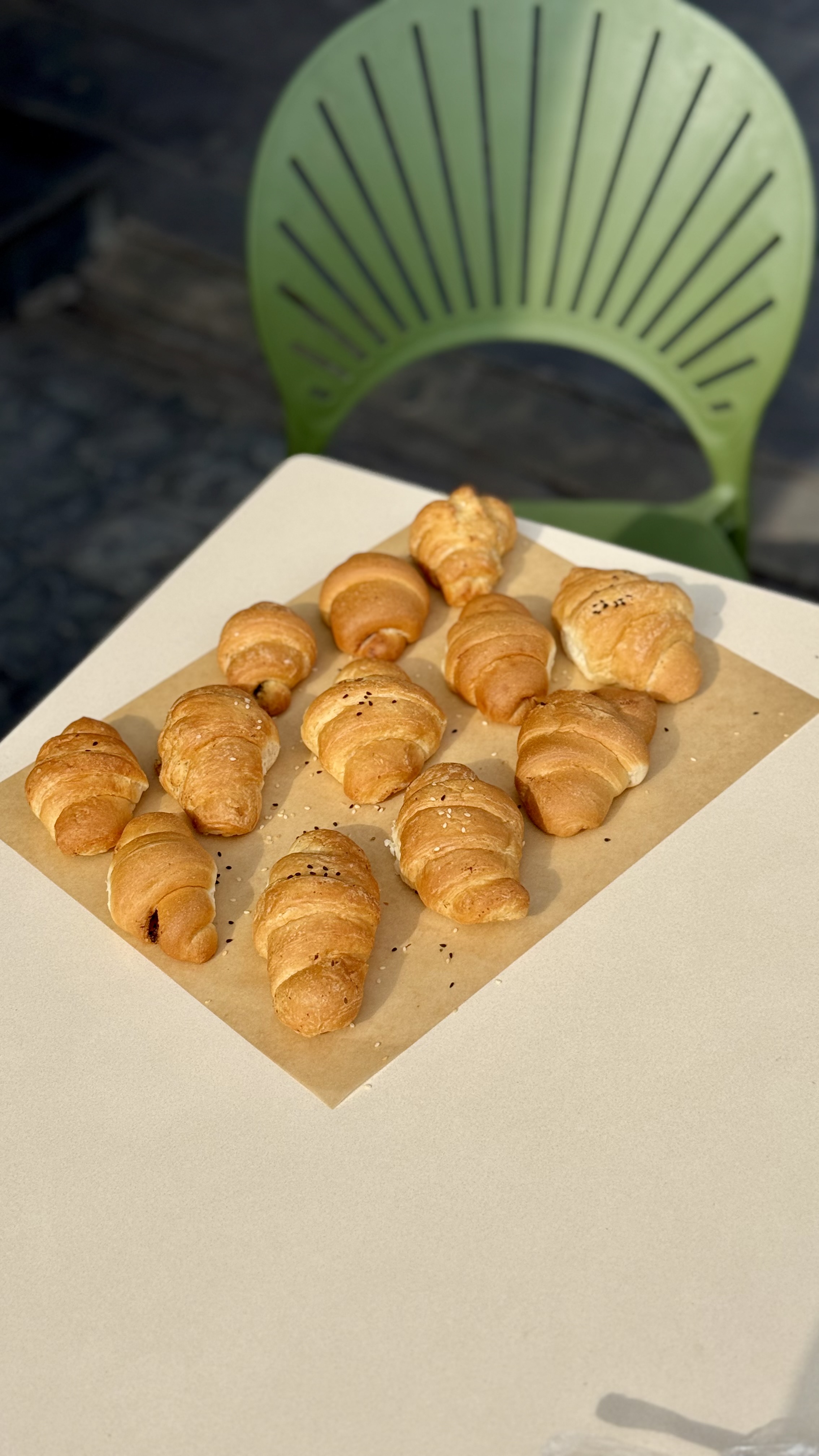 Image of Mini croissant  12 pieces – Mixed bag of mini croissant. Cheese, zaatar, & chocolate.