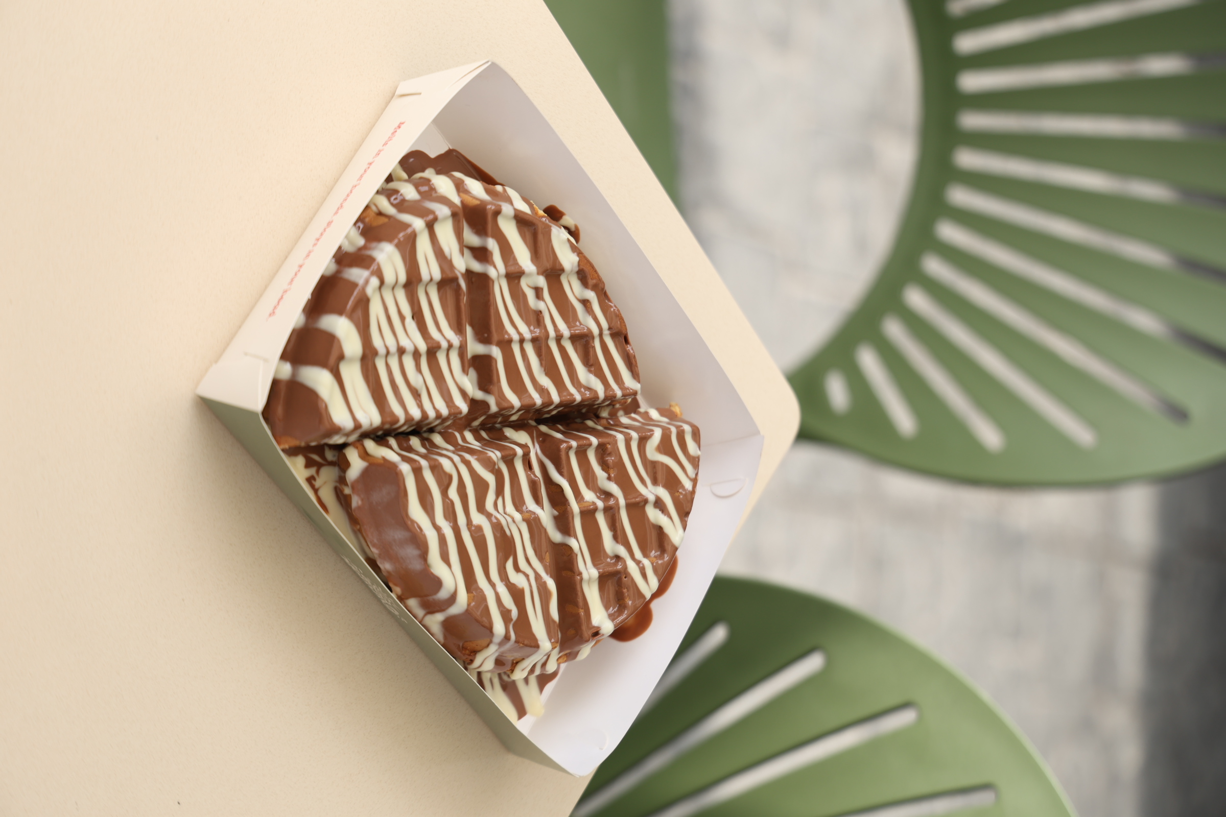 Image of Chocolate Waffle  – Waffle piece topped with Belgium chocolate. Available in classic & double size.