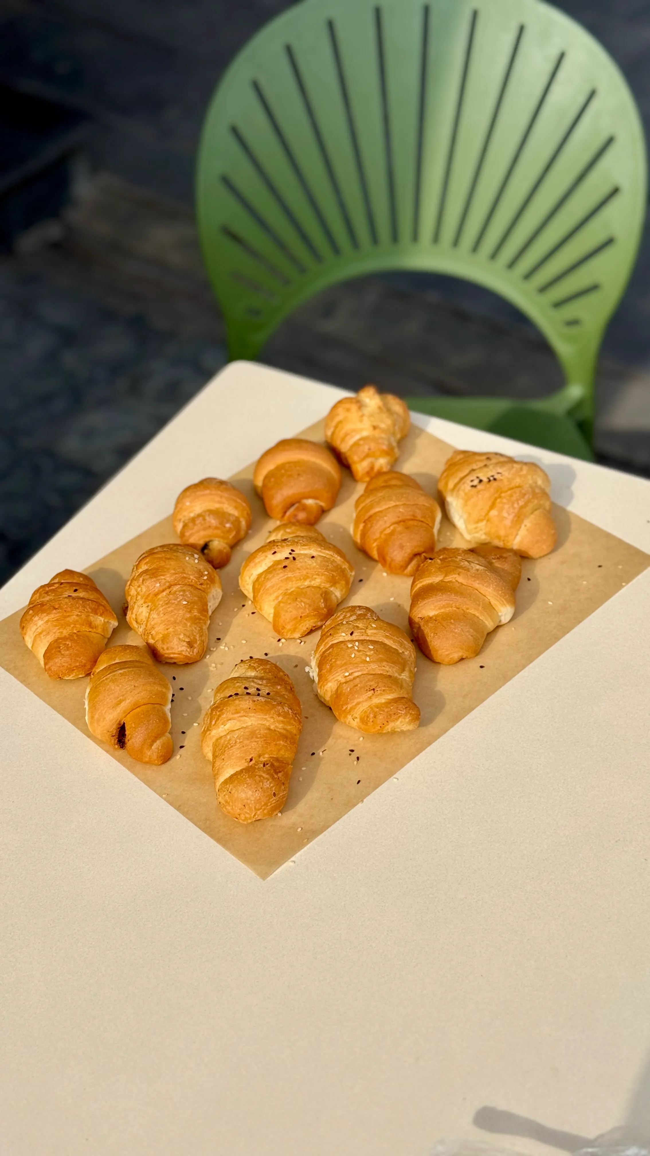 Image of Mini croissant  12 pieces – Mixed bag of mini croissant. Cheese, zaatar, & chocolate.