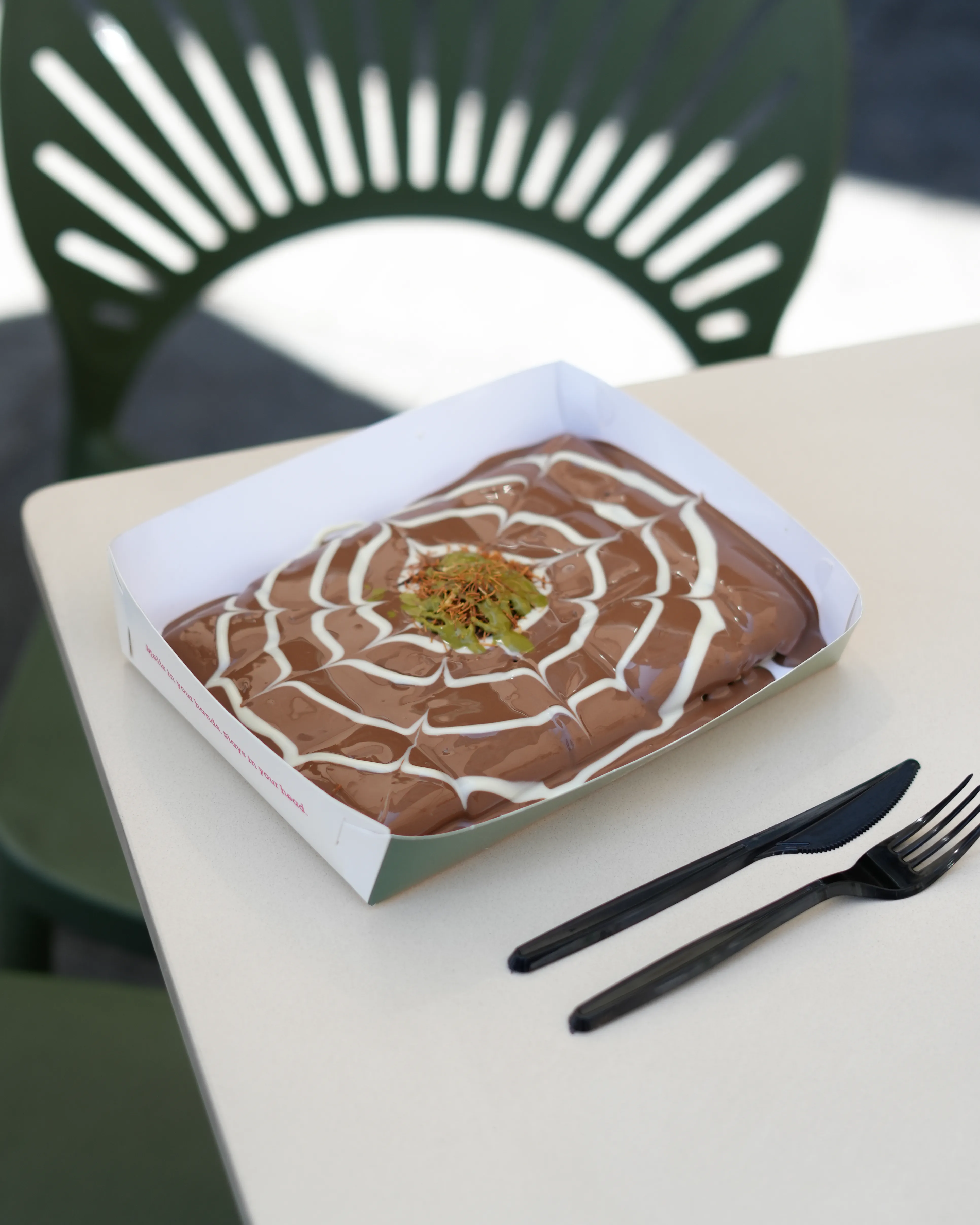 Image of Dubai Dose Crepe – Pistachio kunafa, premium belgian chocolate