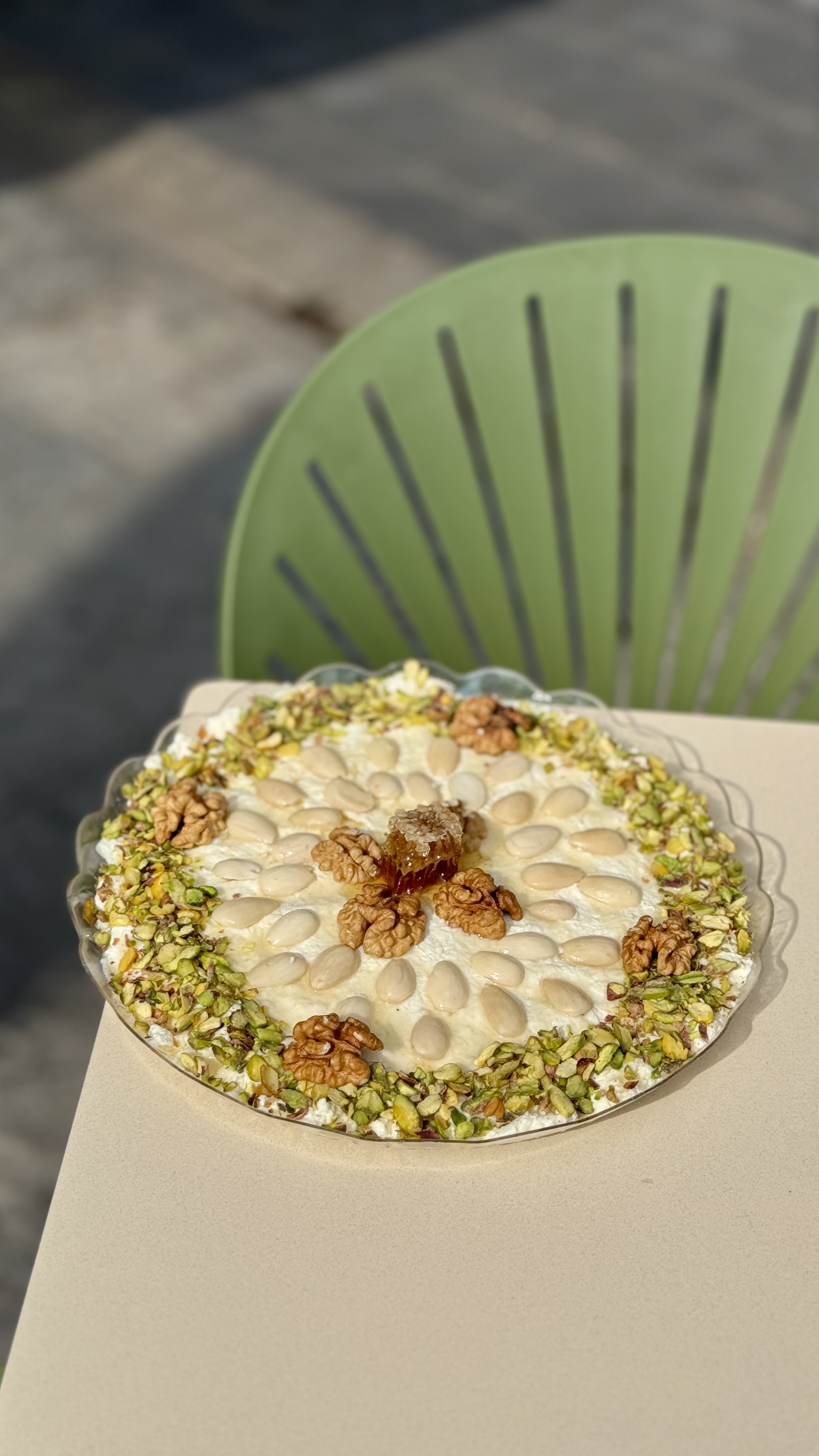 Image of Classic Ashta Plate – Ashta, almonds, honey & honey Combe 